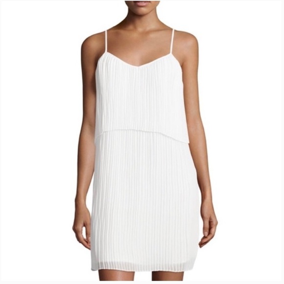 NWT BCBGeneration White Pleated Mini Dress size S - Picture 1 of 8
